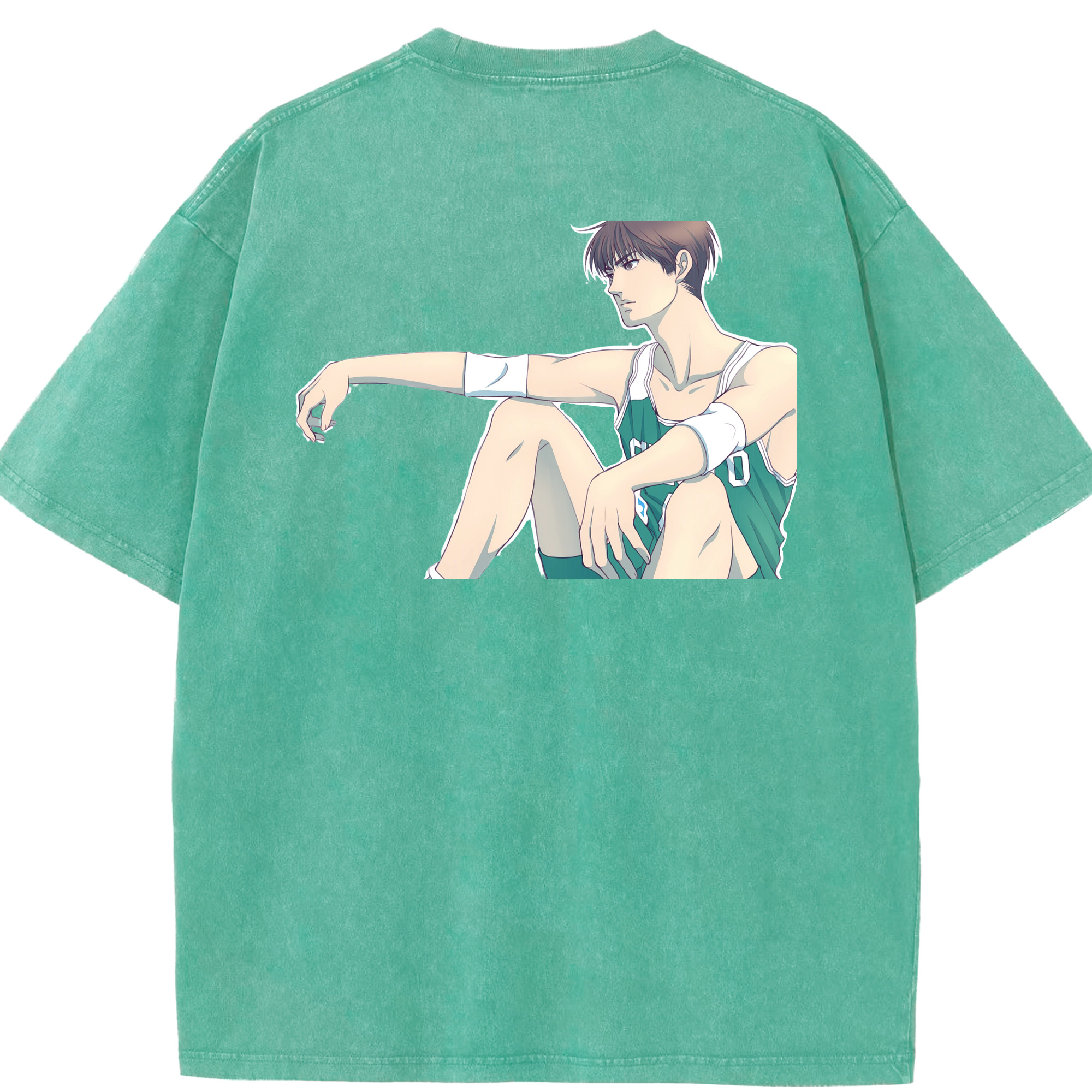 SLAM DUNK／スラムダンク 綿100% ヴィンテージ風 半袖Tシャツ（背面プリント）